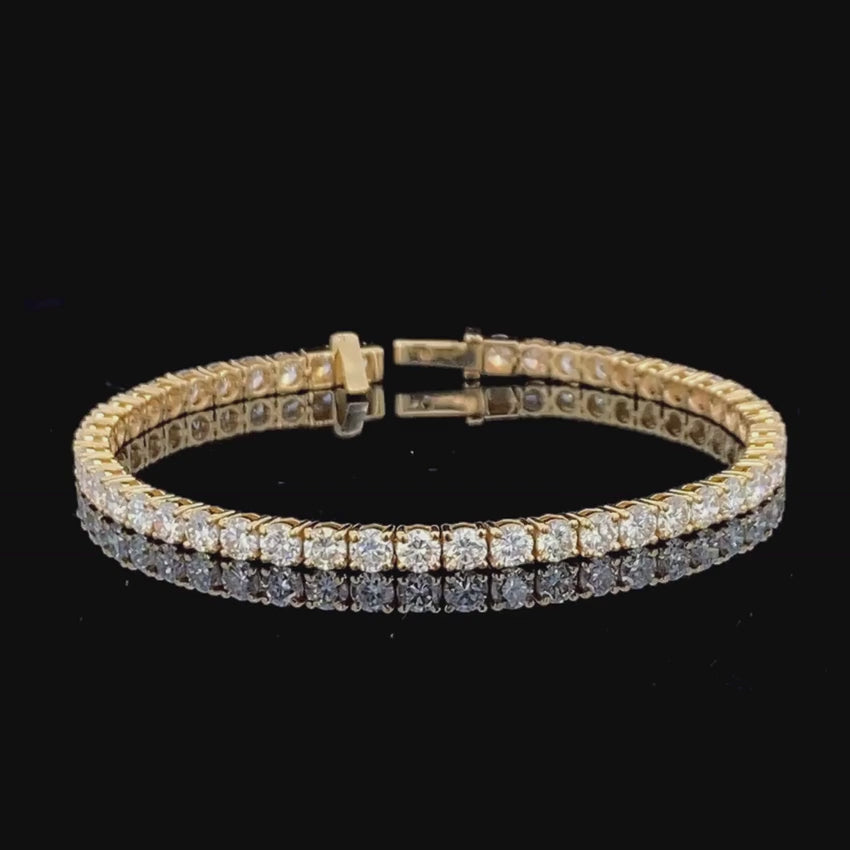 Mirano Jewels TCW 8.00CT Lab Grown Diamond Tennis Bracelet in 9K Gold