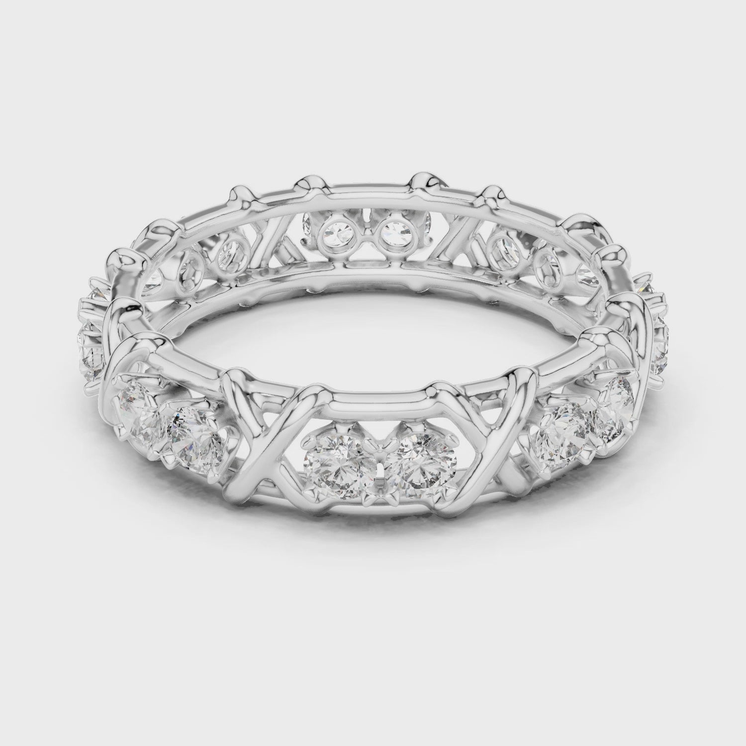 1.04ct Lab Grown Diamond Wedding Band Ring In 14K Gold