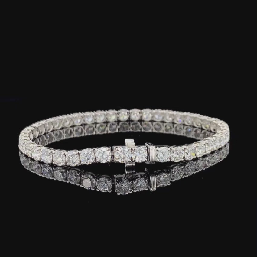 Mirano Jewels TCW 21.00 Carat Lab Grown Diamond Tennis Bracelet in 9K Gold