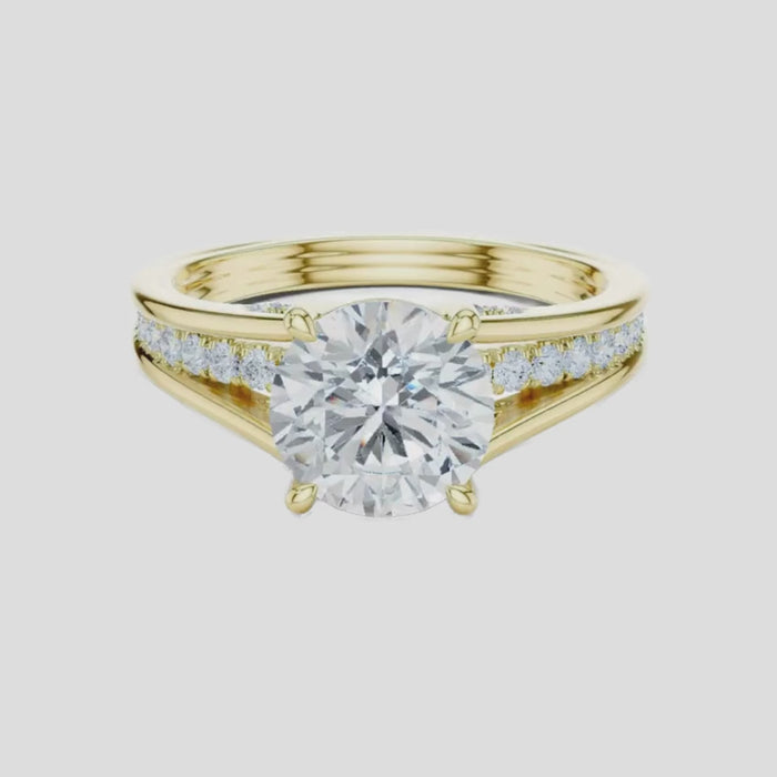 Mirano Royale 1.79 CT F VS2 Diamond Ring in 18K Yellow Gold