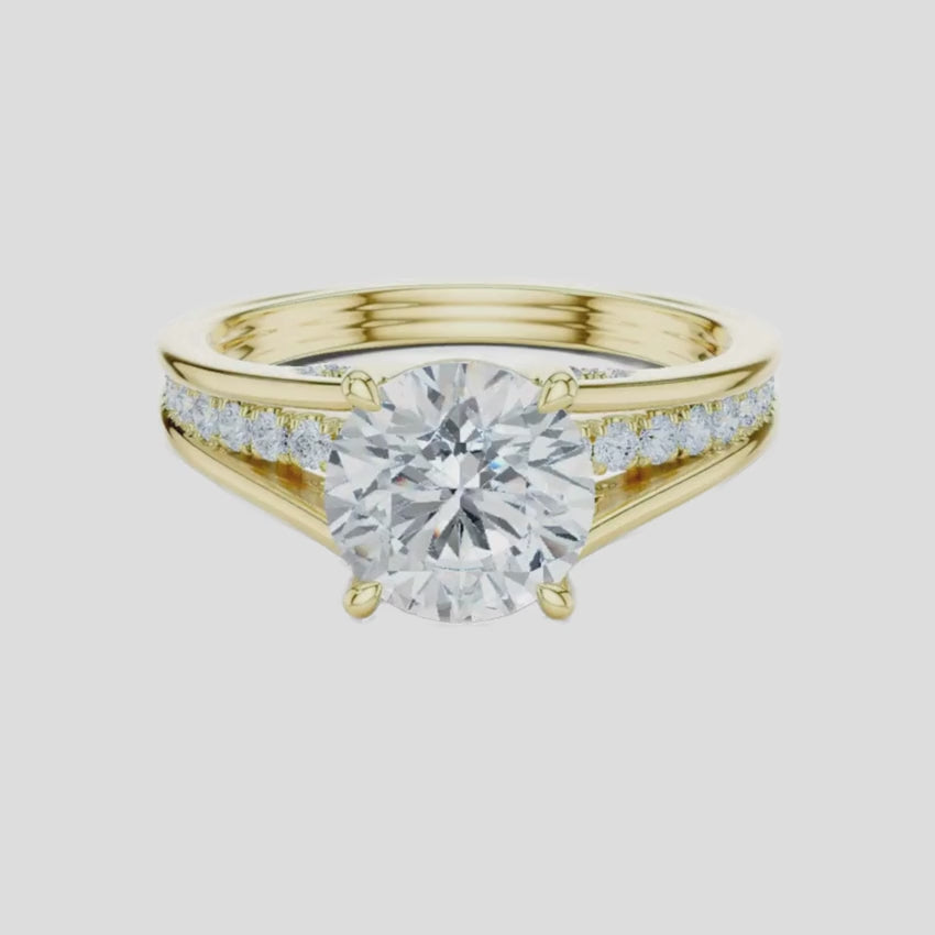 Mirano Royale 1.79 CT F VS2 Diamond Ring in 18K Yellow Gold