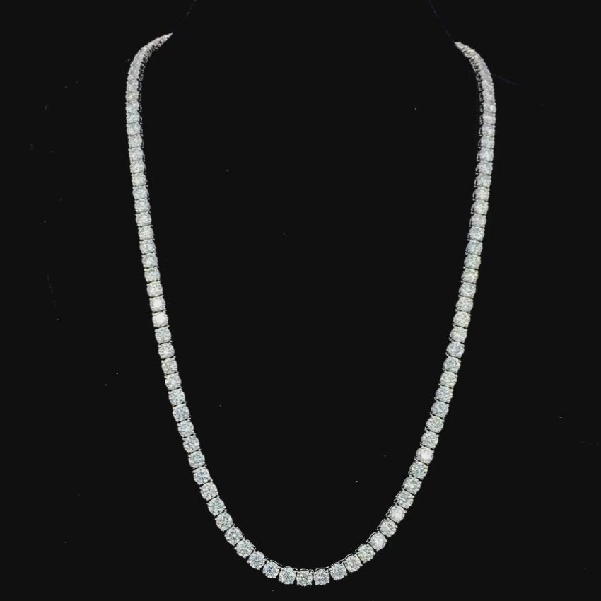Mirano Jewels 25.00CT 9K Gold Lab Grown Diamond Tennis Necklace
