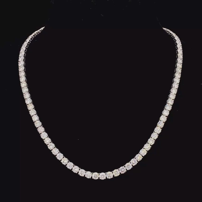 Mirano Jewels 25.00CT 9K Gold Lab Grown Diamond Tennis Necklace