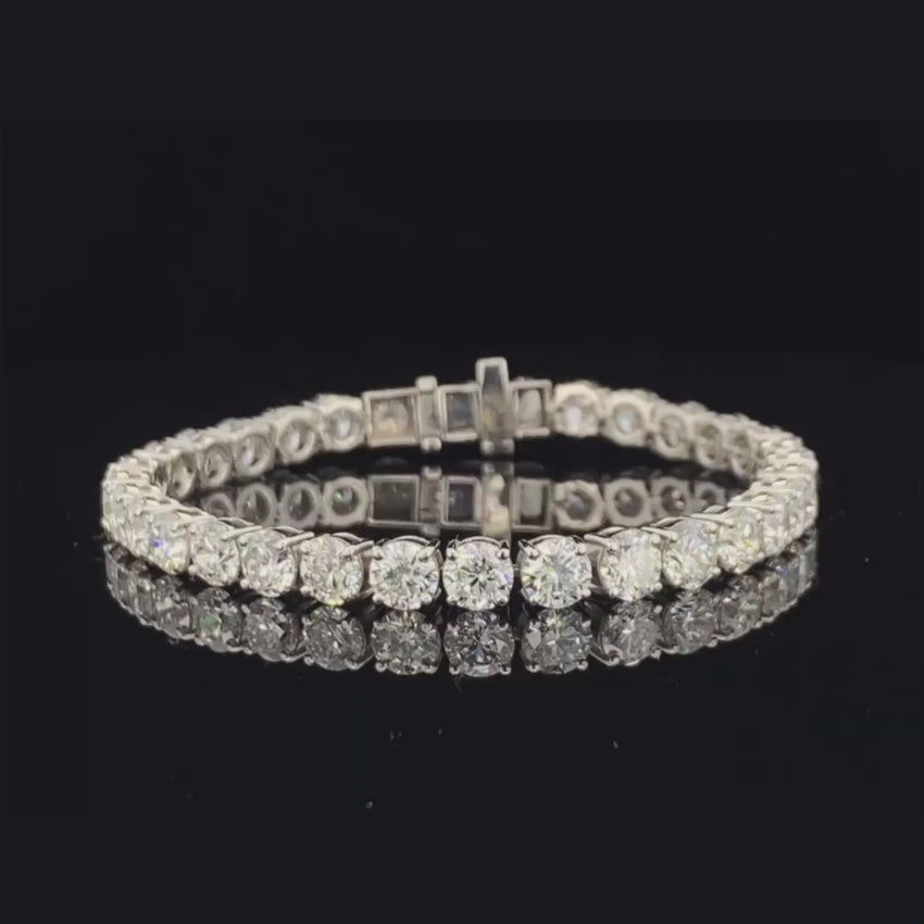 Mirano Jewels TCW 13.20CT Lab Diamond Tennis Bracelet in 14K Gold