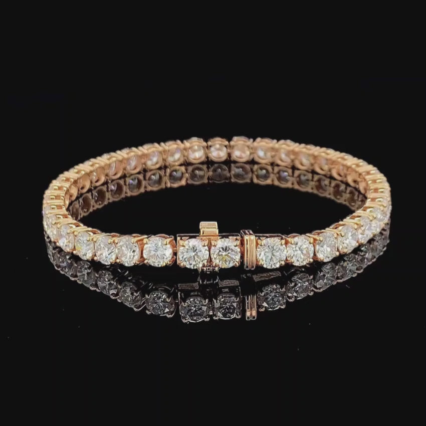 Mirano Jewels TCW 18.60 Carat Luxury Lab Diamond Tennis Bracelet in 18K Gold