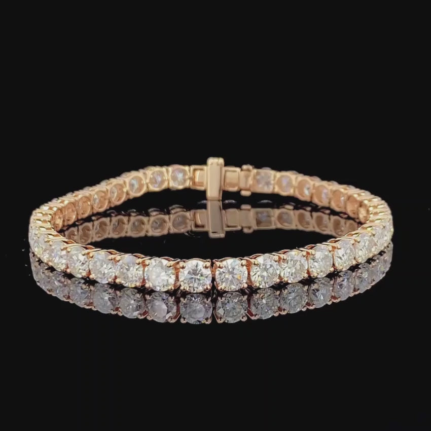Mirano Jewels TCW 18.60CT Lab Diamond Studded Bracelet with 14K Gold