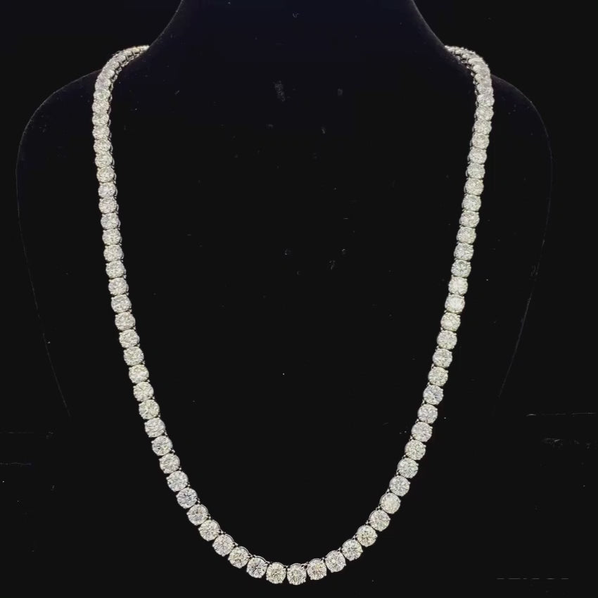 Mirano Jewels 9K Gold Studded TCW 67.20CT Luxury Lab Diamond Tennis Necklace