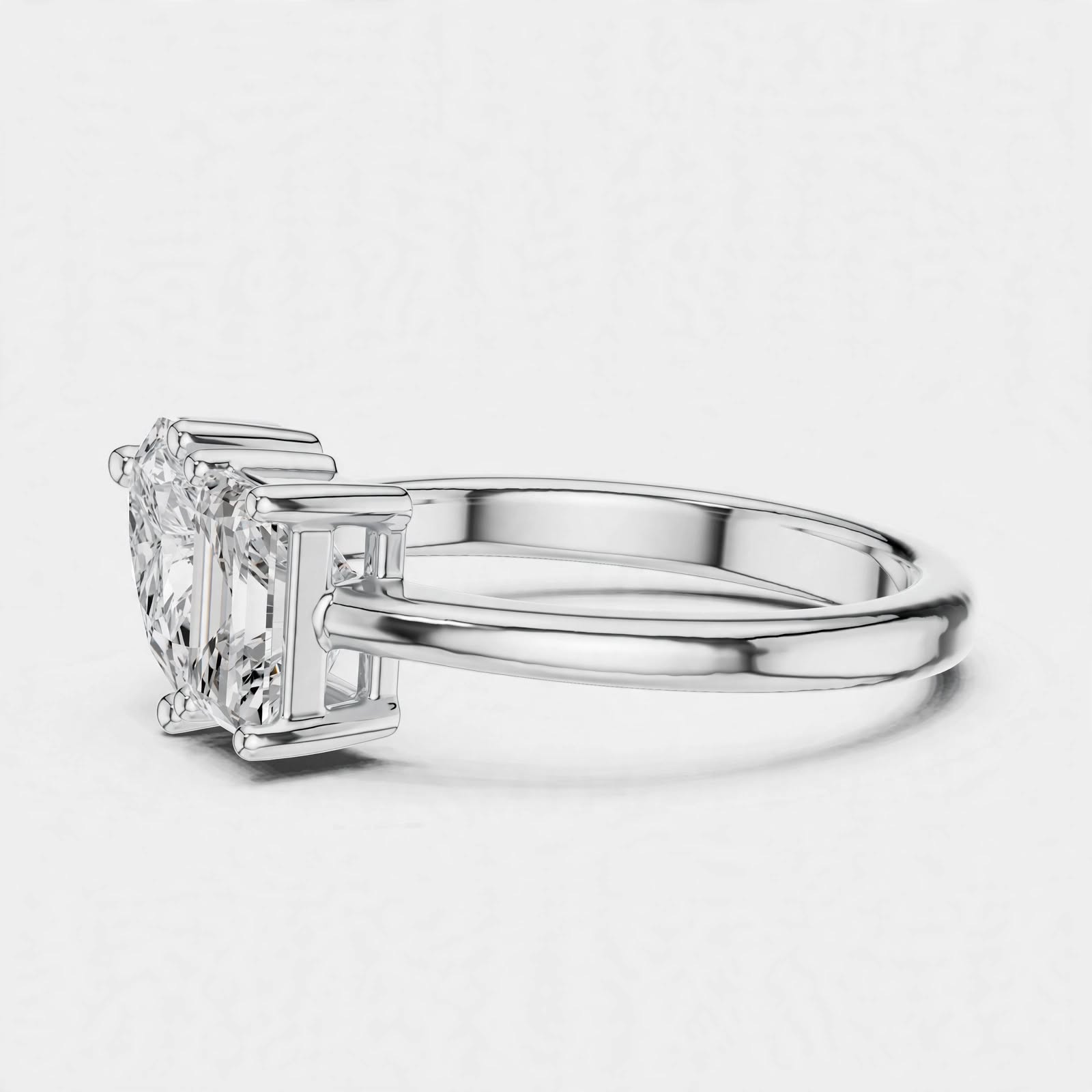 Elegant 1.14CT Pear & Radiant Cut Lab Grown Diamond Ring In 18K Gold