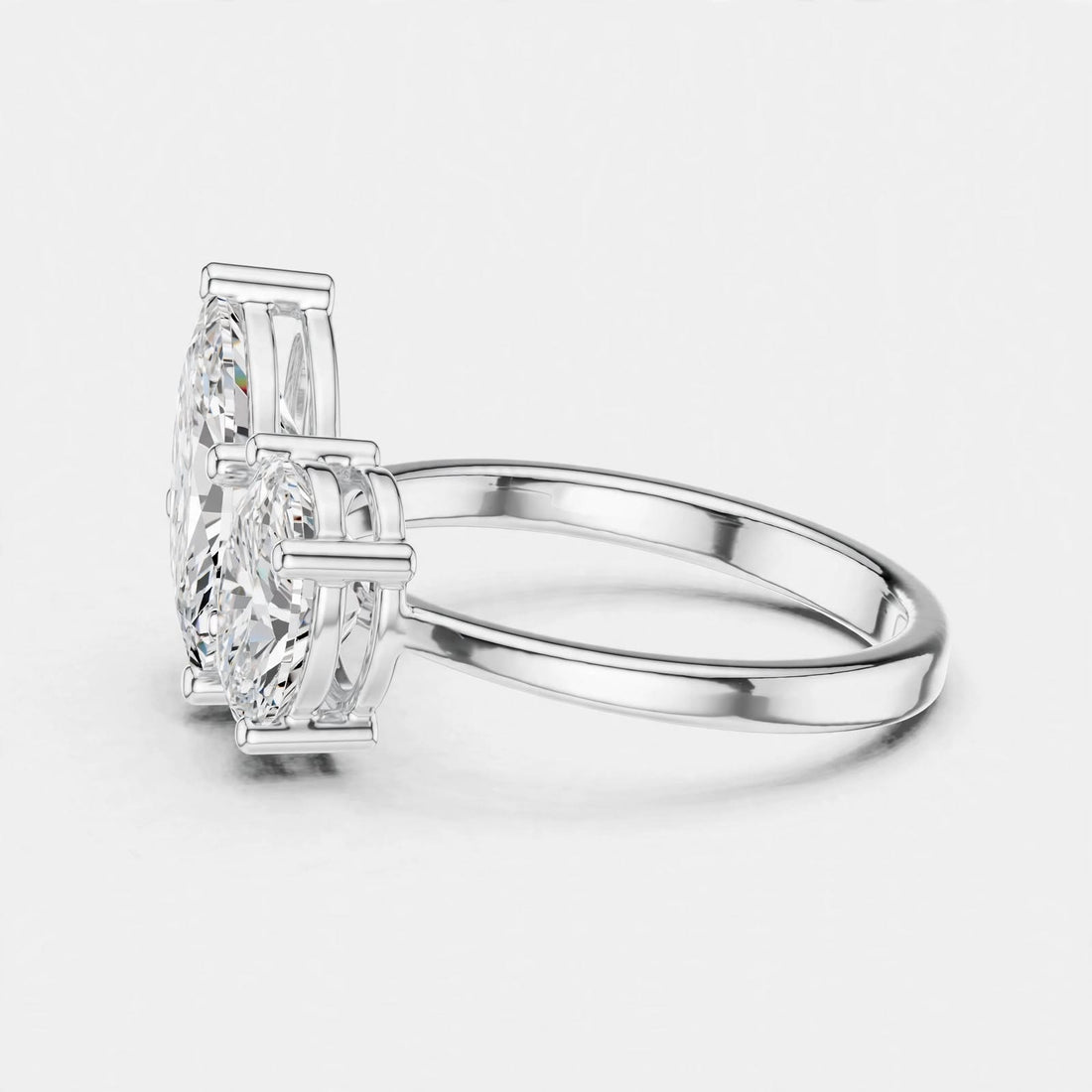 2.03CT F VS1 Toi et Moi Lab Grown Diamond Ring in 18K Gold